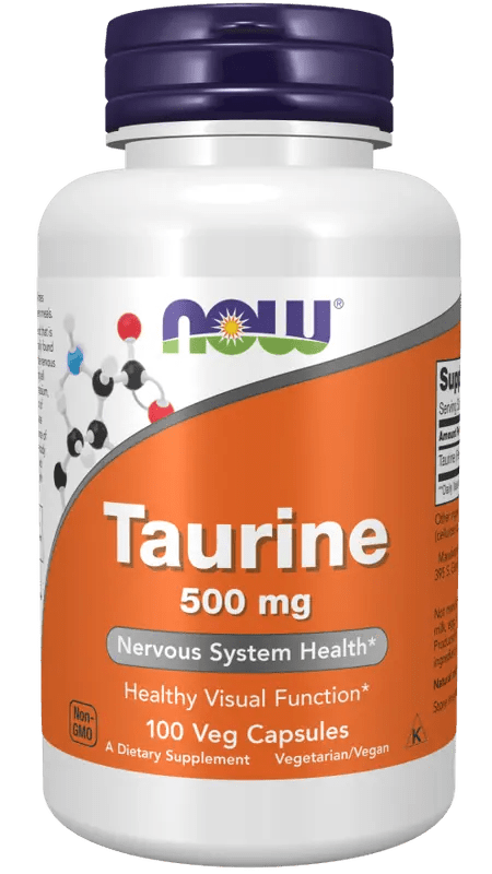 Now Taurine 500 mg 100 caps - Naturshopen.se