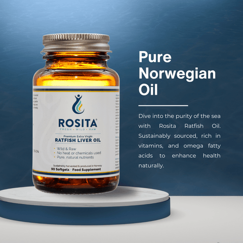 Rosita Ratfish Liver Oil Softgels — råkallpressad norsk leverolja med alkylglyceroler - Naturshopen.se