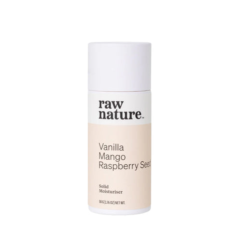 Raw Nature - Solid Moisturiser- Vanilla Mango Raspberry Seed