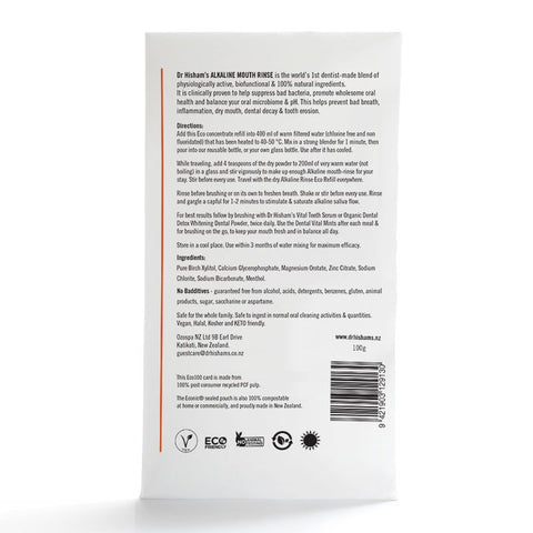 Dr Hisham's Alkaline Mouth Rinse Refill Powder - Naturshopen.se
