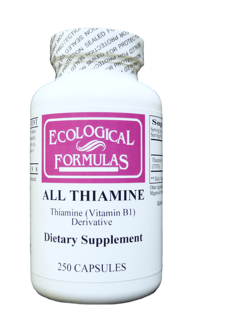 Ecological Formulas Allithiamine Vitamin B1 50 Mg 250 Kapslar - Naturshopen.se