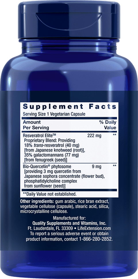 Life Extension Optimized Resveratrol Elite - Naturshopen.se
