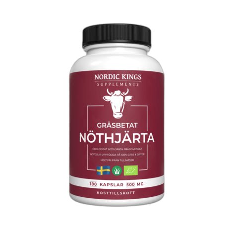 Nordic Kings Gräsbetad & Ekologiskt Nöthjärta Kapslar - Naturshopen.se