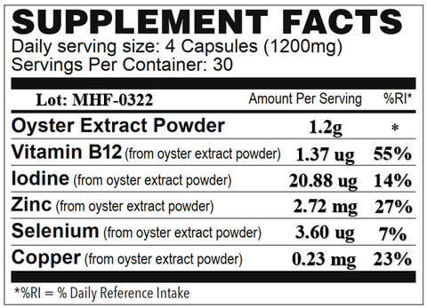 OysterMax by Marine Healthfoods 120 Capsules